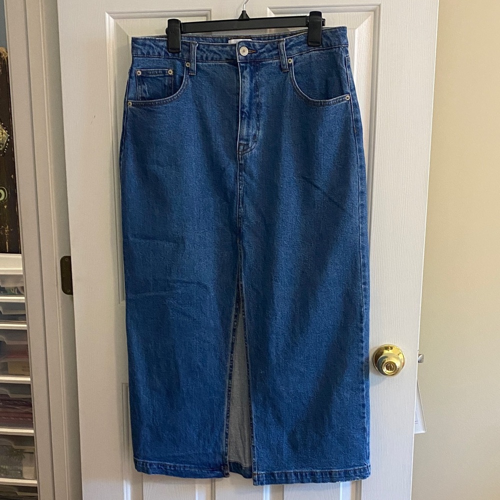 Steve Madden Blue Straight  Denim Jean skirt